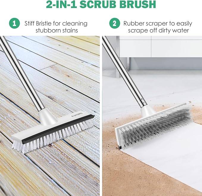 SetSail Floor Scrub Brush, 51-Inch Adjustable Long Handle Brush - Image 4