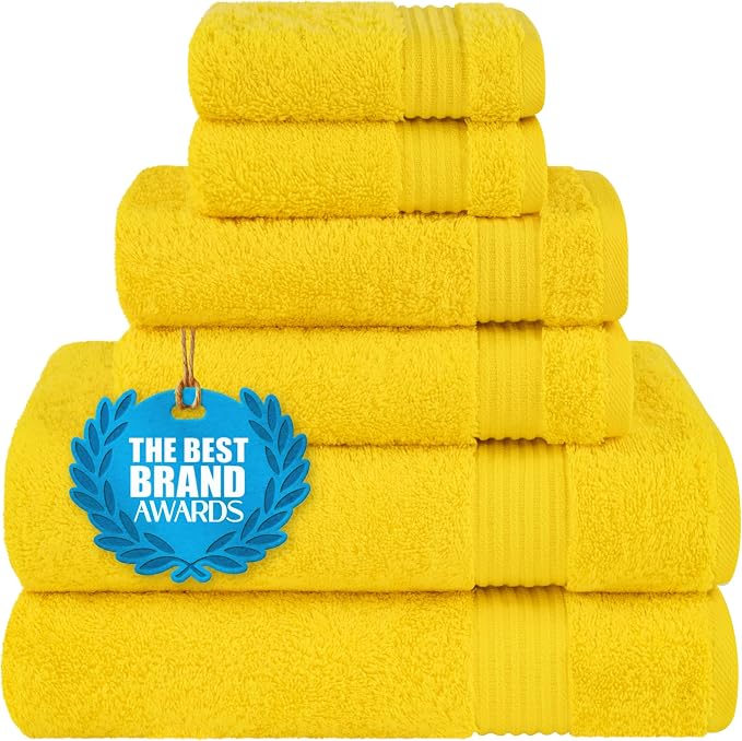Cotton Paradise 100% Cotton Turkish Towel Set, Soft Absorbent Quick Dry by UNITEDHOMETEXTILE