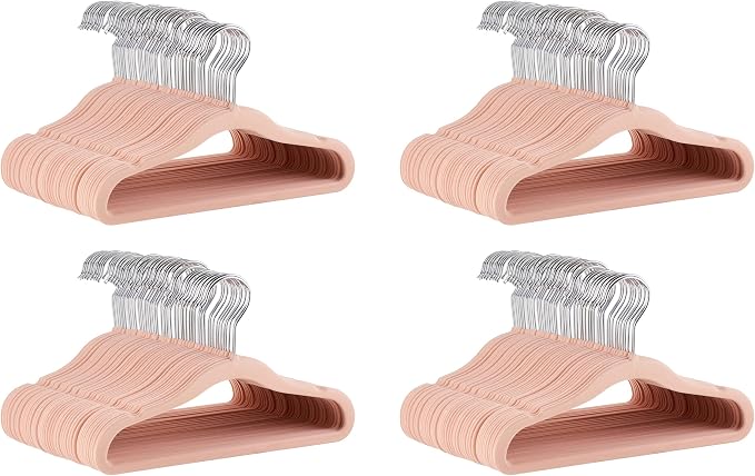 Amazon Basics Kids Space Saving Velvet Non-Slip Clothes Hangers by AmazonBasics