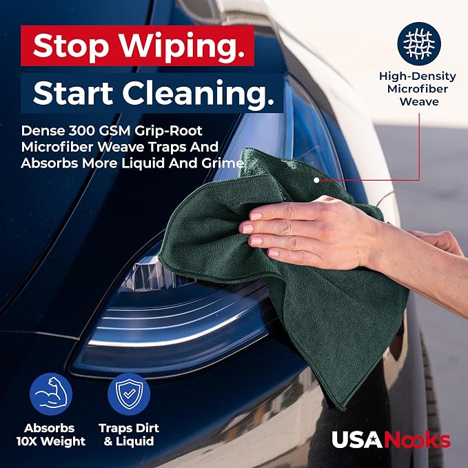 USANOOKS Premium 300GSM Microfiber Cleaning Cloth - Image 6