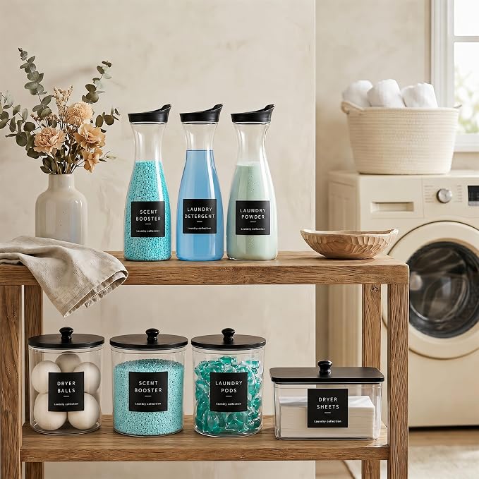 Laundry Room Organization Set, 4 Laundry Containers, 3 detergent dispenser - Image 4