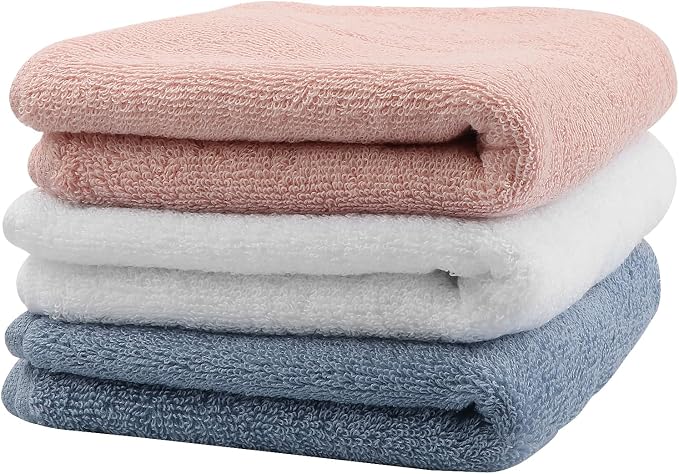 3 Pack Hand Towels, 100% Cotton Bathroom Towels 13x29 Inch | 100% cotton towels by INFICRIME