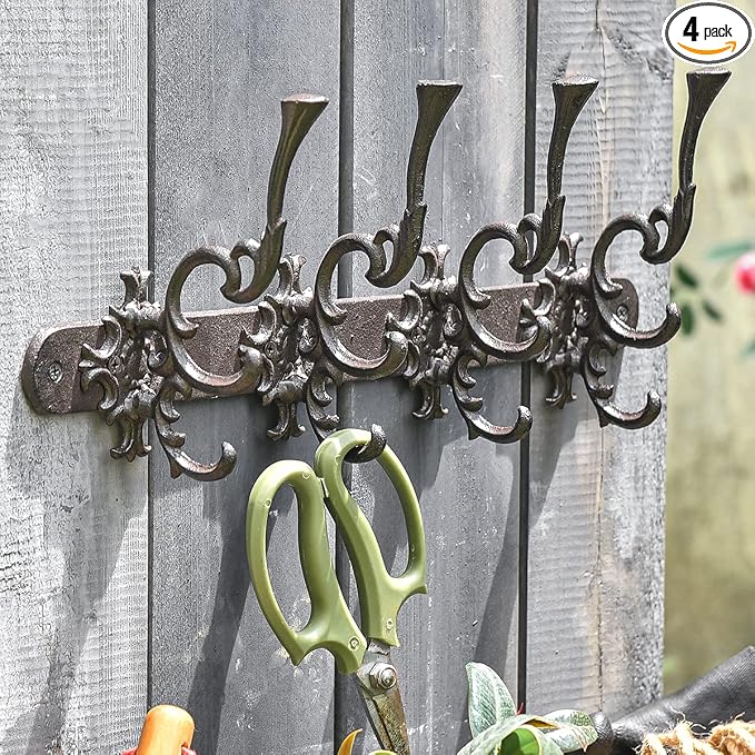Sungmor Vintage Cast Iron Wall Hook Rack by Sungmor