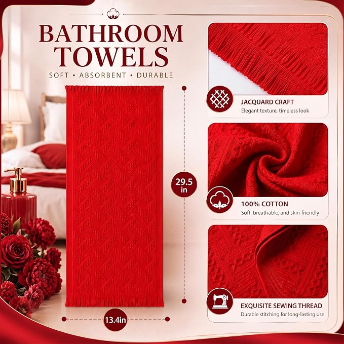 HunnmingRe 18 Pack Boho Hand Towel - Image 2