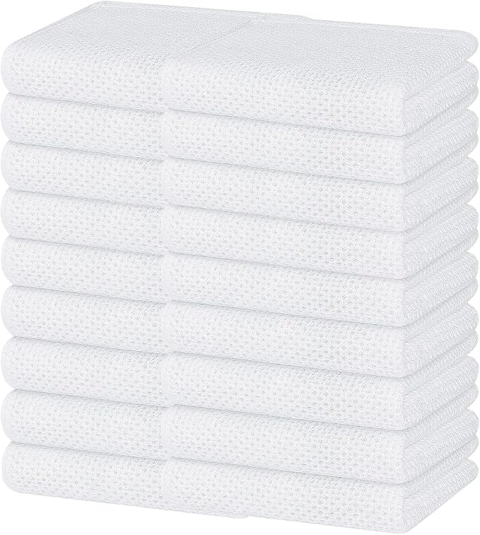 Homaxy 100% Cotton Waffle Weave Kitchen Dish Towels 18-Pack, Ultra Soft by Homaxy