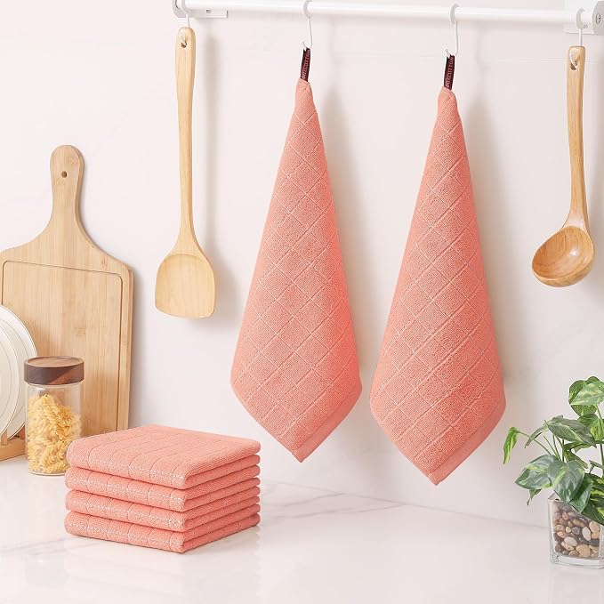 Homaxy 100% Cotton Terry Kitchen Dish Cloths, 12 Pack - Image 6