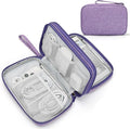 FYY Electronic Organizer, Travel Tech Pouch Bag, Dark Purple | Wrist Strap by FYY
