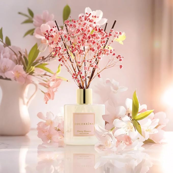 Reed Diffuser - Cherry Blossom 6.7 Fl.oz Reed Diffuser Set - Image 2