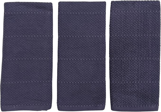 Serafina Home Eggplant Purple Kitchen Hand Dish Towels: Oversized 28" x 18" - Image 7