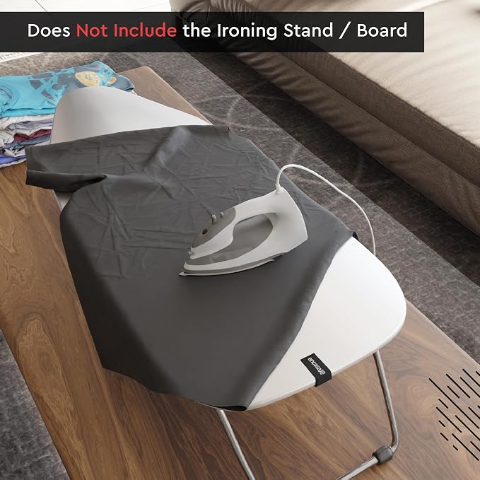 Encasa XO Ironing Board Cover and Pad, Heat Proof 28"x12" - Image 3