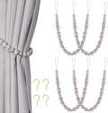 KLOGTSIND Wood Bead Curtain Tiebacks, 4 Pack Curtain Tie Backs by KLOGTSINDDirect