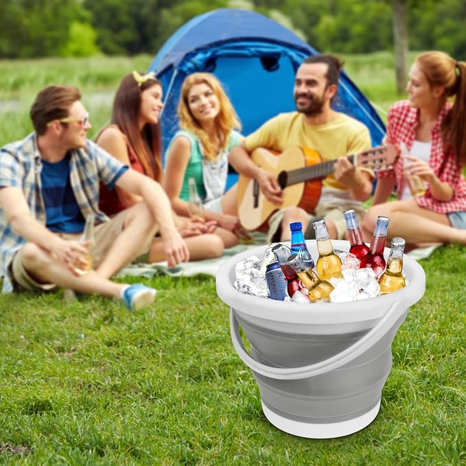 Collapsible Bucket with Handle 10L, Portable Mop Bucket - Image 4