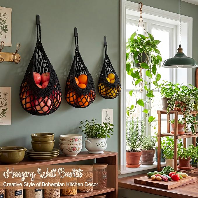 Honeydak 3 Hanging Baskets, Cotton Rope - Image 4