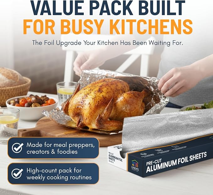 Pre-Cut Aluminum Foil Sheets 500 Count - Image 6