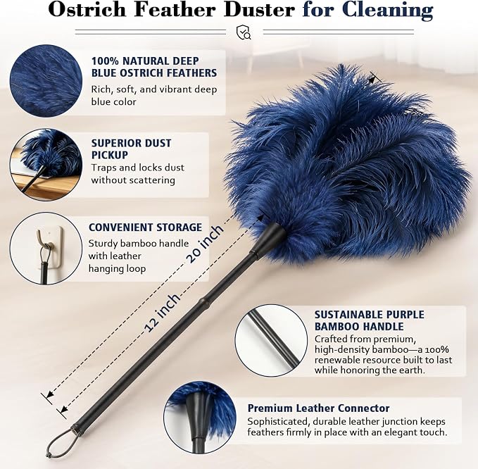 20 Inch Ostrich Feather Duster - Image 2