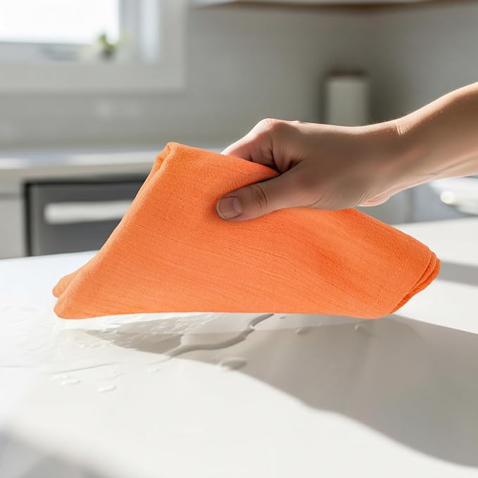 Utopia Kitchen Orange Flour Sack Towels 100% Cotton | Tea Towels - Image 6