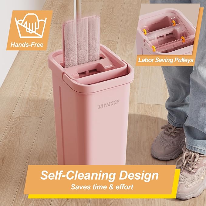JOYMOOP Pink Mop and Bucket - Image 2