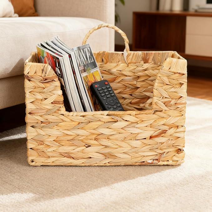 Extra-Strong Woven Wall Hanging Basket Organizer Decorative Handwoven Wicker - Image 3
