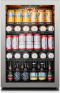 Ca'Lefort 155 Cans Beverage Cooler Mini Fridge, Beverage Refrigerator with Reversible Glass Door, Adjustable Shelves for Soda, Beer & Wine, Digital Temperature Control for Home, Office, Bar or Dorm
