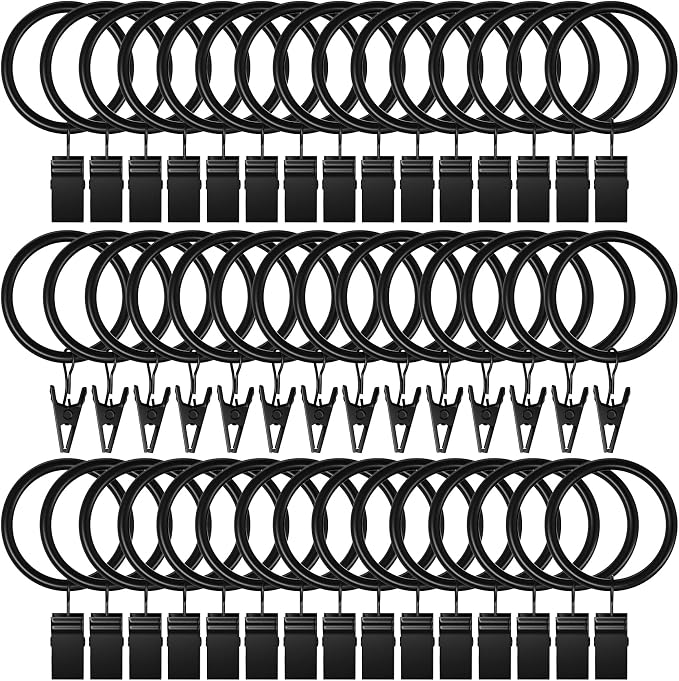 Lansian 100 Pack Curtain Rings by Lansian