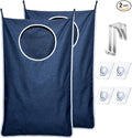 KEEPJOY 2 Pack Large Hanging Laundry Hamper Bag, 35x21.6 Inch Oversized Clothes by KEEPJOY