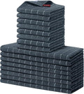 Homaxy Kitchen Towels and Dishcloths Set, Dark Grey by Homaxy