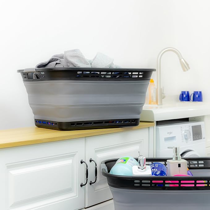 SAMMART 42L Collapsible Plastic Laundry Basket - Image 7
