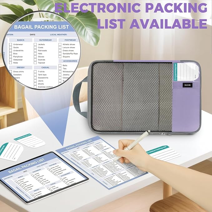 BAGAIL 4 Set/6 Set/8 Set Compression Packing Cubes Travel Accessories - Image 4