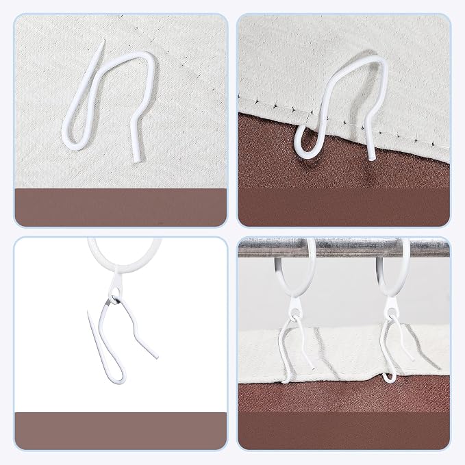 Curtain Hooks 100 pcs 1.2 inch Metal Drapery Pin Hooks - Image 3