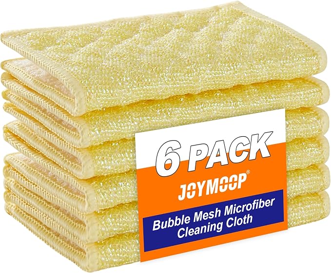 JOYMOOP Bubble Mesh Microfiber Cleaning Cloth, Reusable Non-Scratch Cleaning by JOYMOOP