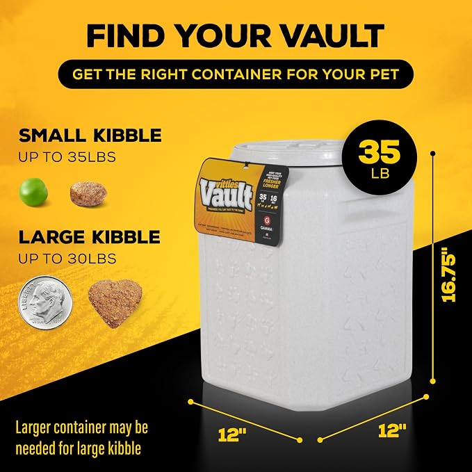 Vittles Vault Airtight Pet Food Storage Container + Scoop, Fits Up to 35lbs | - Image 6