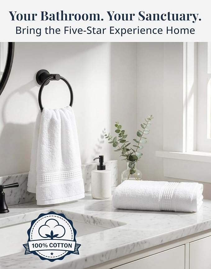 LANE LINEN Hand Towels for Bathroom 100% Cotton 6 Pack 16x28 - Image 6