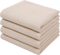 Homaxy 100% Cotton Waffle Weave Kitchen Dish Towels 4-Pack, Ultra Soft by Homaxy