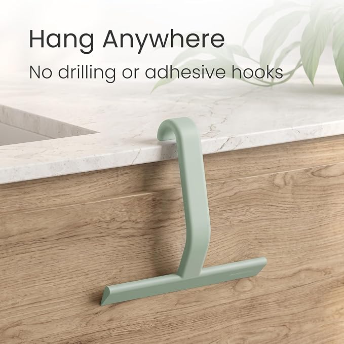 JustHang Shower Squeegee with Built-in Hook, All-One-Piece Soft-Touch Silicone - Image 5