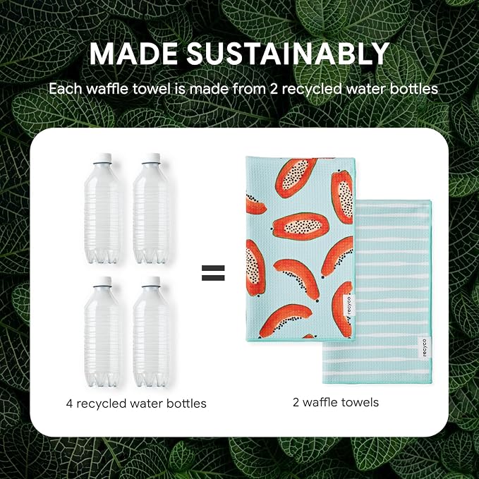 RECYCO Waffle Kitchen Towel Set of 2 - Image 6