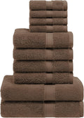 Superior Egyptian Cotton Ultra Plush & Absorbent, 10 Piece Set, Chocolate | by SUPERIOR