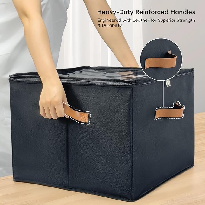 Shoe Organizer for Closet, 3 Pack Shoe Storage Bins - Image 7