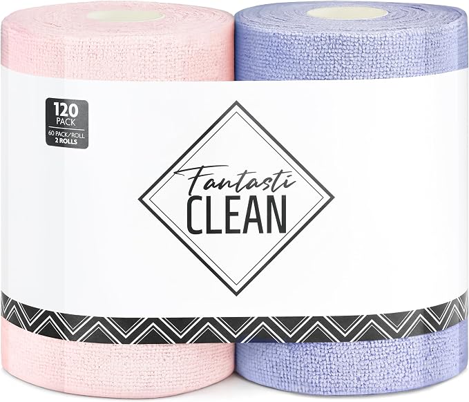 Fantasticlean Microfiber Cleaning Cloth Roll 120Pack by Fantasticlean