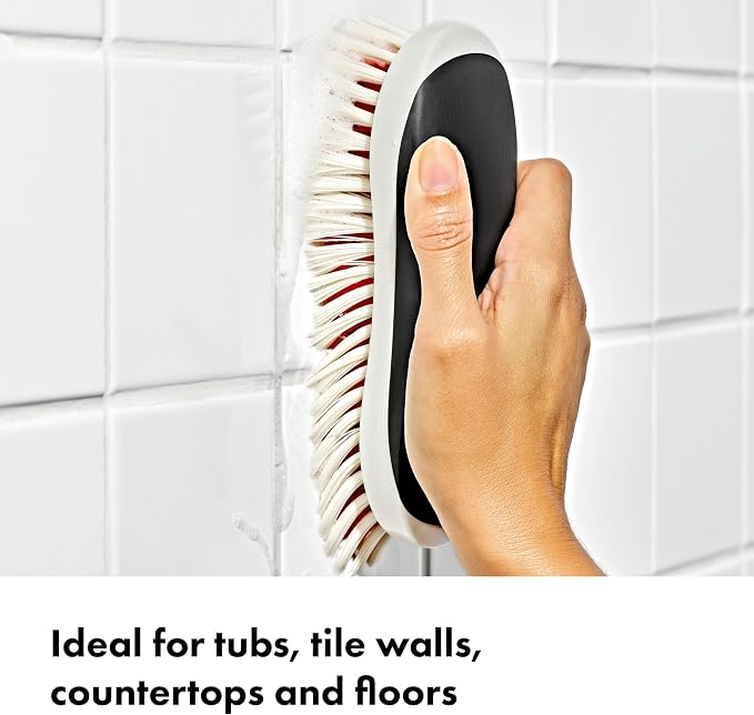 OXO Good Grips Grout Brush & Heavy Duty Scrub Brush Combo Set; Tough, Durable - Image 4