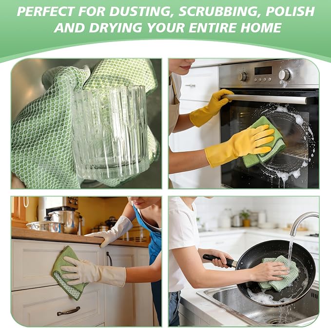 SINLAND Dish Cloth for Washing Dishes Kitchen Washcloth Cleaning Cloth - Image 7