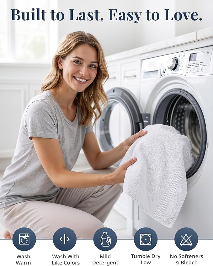 LANE LINEN Hand Towels for Bathroom 100% Cotton 6 Pack 16x28 - Image 7