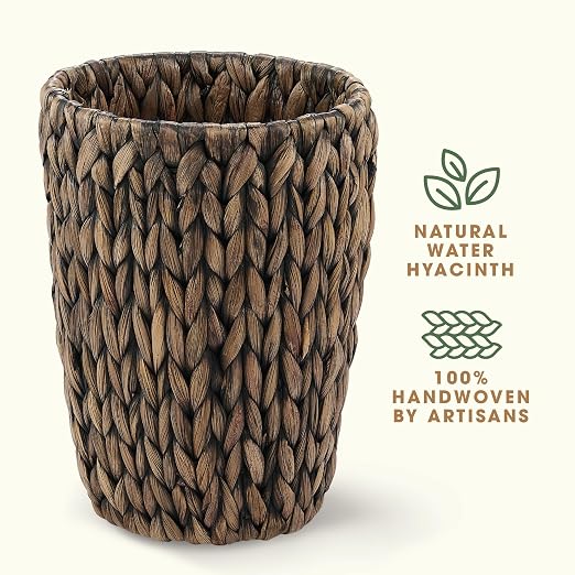 84ECO 2-Pack Black Wicker Trash Cans - Image 5