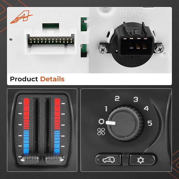 Climate Control Module 599-210XD Compatible with 2003-2007 Chevy Silverado, GMC Sierra, Tahoe, Suburban, Avalanche, Trailblazer, Yukon, Escalade & More AC Heater HVAC Panel