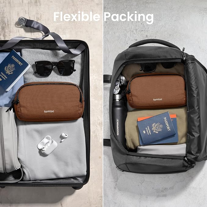tomtoc Electronic Organizer Travel Case Performance, Dual Compartment Bag | - Image 6