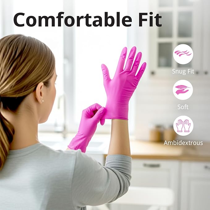 SwiftGrip Powder-Free Nitrile Gloves, Disposable Nitrile Gloves, Latex-Free - Image 2