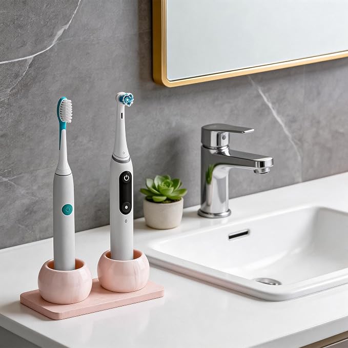 2 Pack Ceramic Toothbrush Holder - Image 5