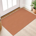IOHOUZE Small Area Rug 2x3 Washable Woven Rugs for Entryway Non Slip Rubber Backed Front Door Rugs Indoor Doormat Throw Rug Floor Carpet for Entrance Kitchen, Rustic Orange
