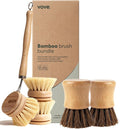 Plastic-Free Dish Brush Bundle, Bamboo Dish Brush and Scrub Brush by Vove