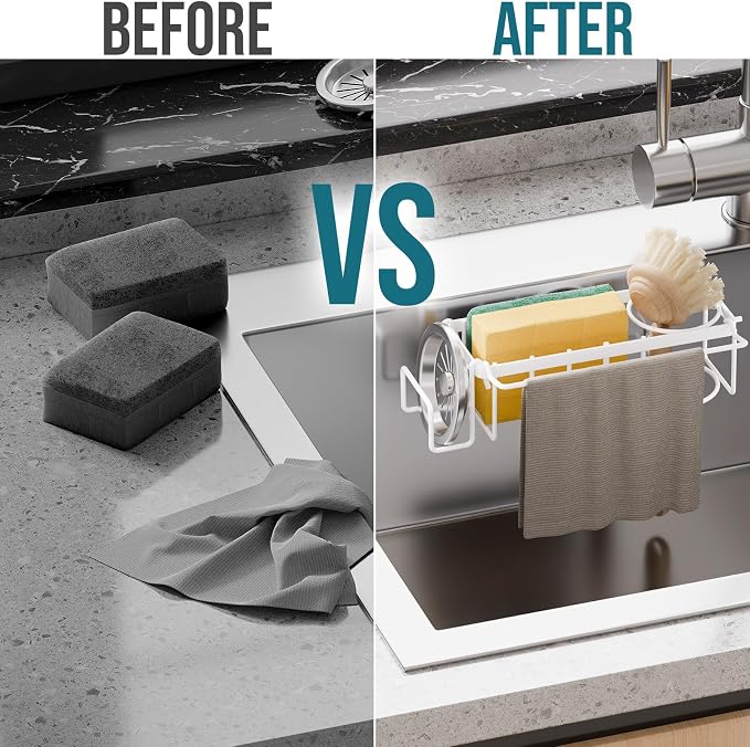 TAILI 4-in-1 Sponge Holder for Kitchen Sink - Image 6