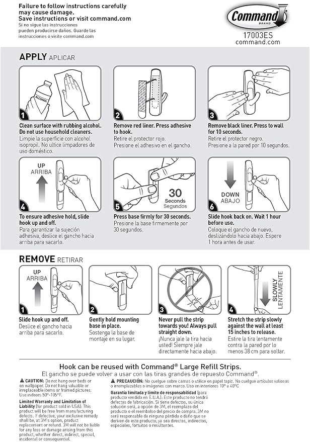 Command Large Utility Hooks, Organize Damage-Free | Damage-Free Hanging Wall - Image 11